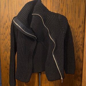 GAP Black Textured Jacket with Gold Accents